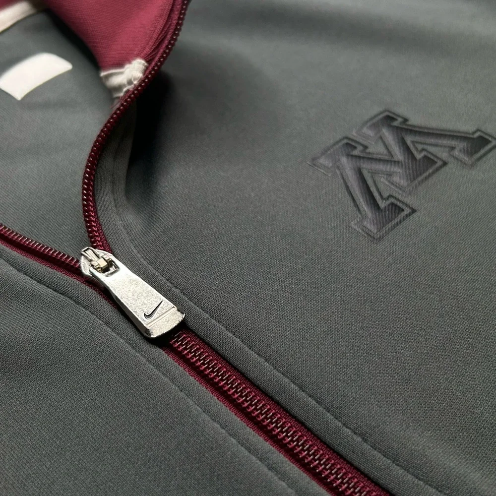Nike Dri Fit Minnesota Golden Gophers Full Zip Sweatshirt Size XL NCAA MN Goldie